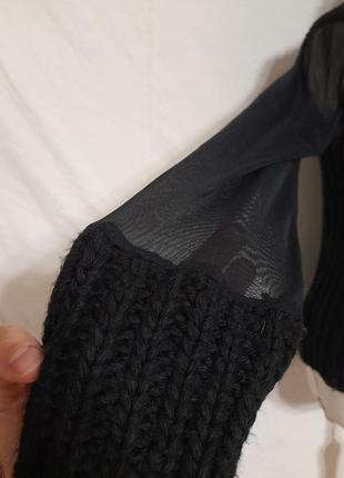 Кофта свитер с прозрачными рукавами сеткой в готическом стиле готика панк аниме y2k7 фото