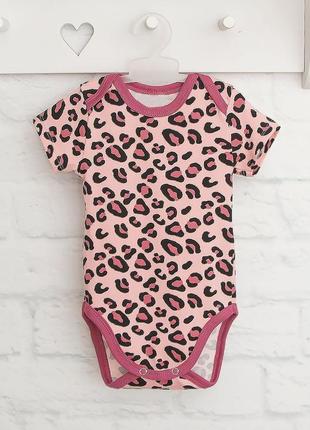 Боді для дівчинки, короткий рукав, пов'язка в подарунок, стрейч-кулір, 62-92 см