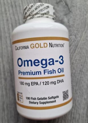 California gold nutrition, риб’ячий жир преміальної якості з омега-3, 100 капсул із риб’ячого желати
