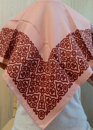 Турецкий шерстяной платок, 80*80 см, пудровая, есть разные варианты
