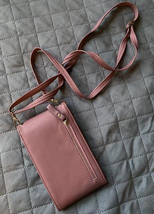 Сумка клатч рожева