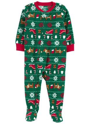 Carter's 3t флисовый слип человечек закрытые ножки