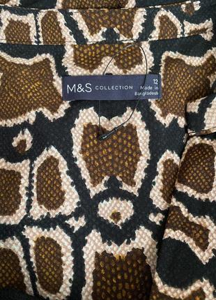 Платье миди в тигровом принте трапеция m&s collection7 фото