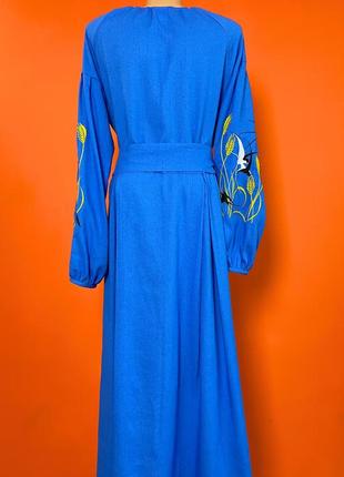 Платье » ластовица" синяя3 фото