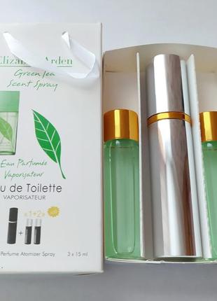 Женский мини парфюм green tea elizabeth arden 3 по 15 мл