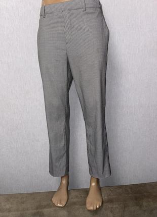 Uniqlo укороченные брюки 👖 штани принт гусина лапка1 фото