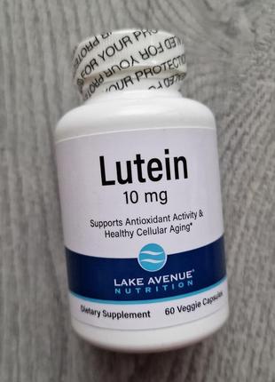 Lake avenue nutrition, лютеин, 10 мг, 60 растительных капсул1 фото