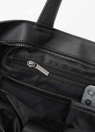 Чоловіча офісна сумка для документів а4 стиль луї вітон клітинка чорна, якісний портфель для документів9 фото