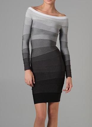 Платье бандажное силуэтное в стиле herve leger