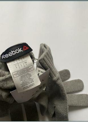 Reebok sport casual рукавиці жіночі зимові весняні теплі тонкі спортивні сірі4 фото