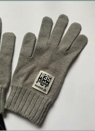 Reebok sport casual рукавиці жіночі зимові весняні теплі тонкі спортивні сірі