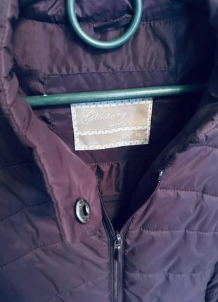 Стеганая короткая куртка glostory фиолетовая размер м3 фото