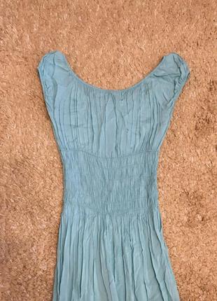 Літній сукня віскоза з відкритими плечима рукав "ліхтарик"5 фото