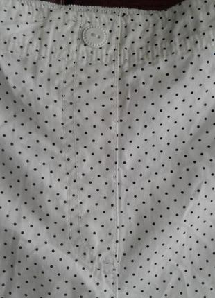 Легкі бриджі, шорти бавовняні білі в чорну цятку супер батал bonmarche5 фото