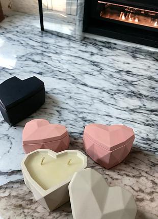 Соєва свічка сердечко2 фото