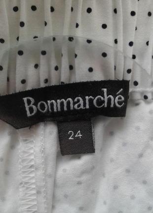 Легкие бриджи ,шорты хлопковые белые в черную крапинку супер батал bonmarche9 фото
