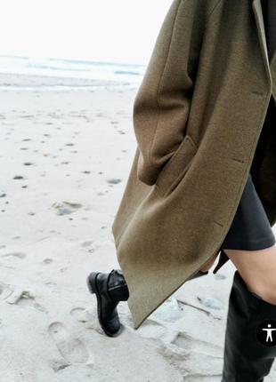 Нове вовняне пальто zara