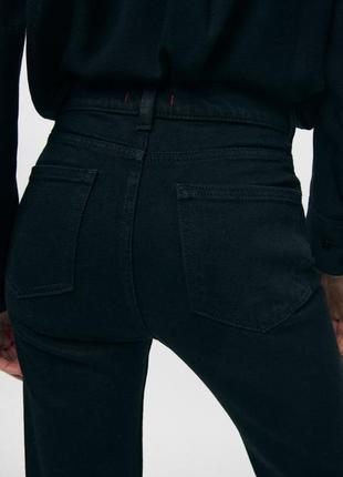 Черные прямые джинсы с высокой посадкой, zara р 362 фото