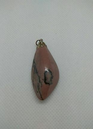 Вінтажна підвіска з великобританії натуральний камінь родоніт