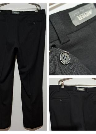 Люкс бренд meyer шерстяные мужские теплые штаны черные брюки шерсть стрейч7 фото