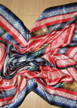 Как новый яркий эксклюзив стильный шарф платок шелк отличный подарок6 фото
