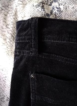 Р 14 / 48-50 стильные базовые черные джинсы штаны брюки микро вельвет скинни узкие next5 фото