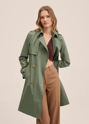 Класичний тренч із бавовни mango — xs