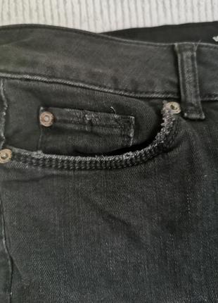 Чёрные стрейчевые джинсы slim fit стройнят турция7 фото