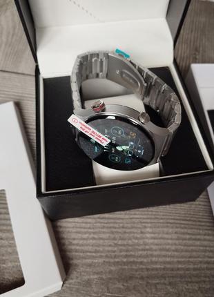 Умные наручные часы для мужчин черные. металлические смарт часы мужские- звонок...