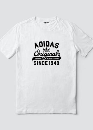 Женская футболка оверсайз oversize adidas адидас белая1 фото