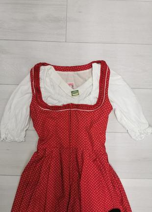 Винтажное красивое австрийское платье-сарафан и блуза3 фото