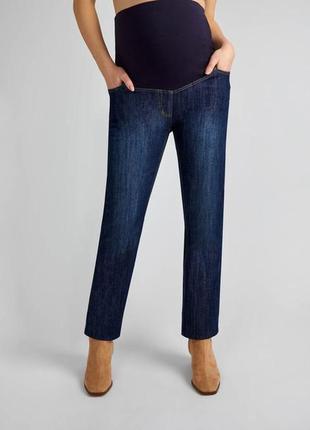 Темно-сині стрейчові джинси для вагітних jojo maman bebe #2935