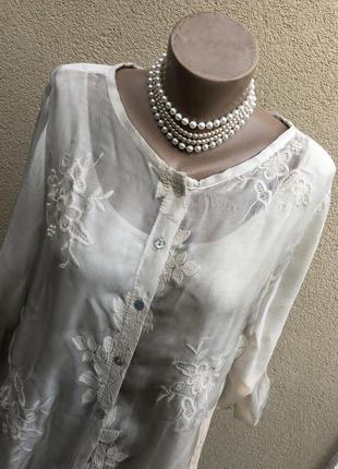 Шёлковая блуза-кардиган,кружево,рюши,этно бохо стиль,10 фото