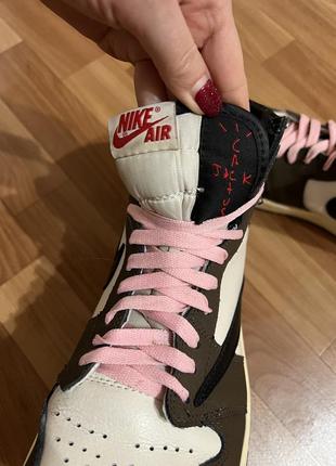 Кроссовки travis scott x nike air jordan 1 retro high og “cactus jack”2 фото