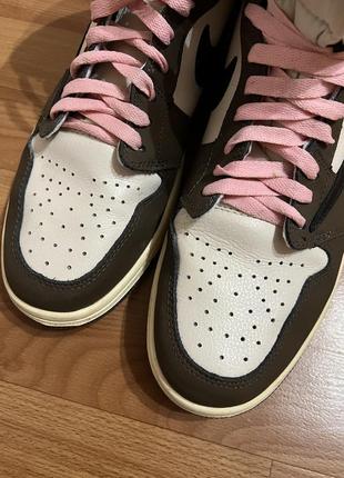 Кроссовки travis scott x nike air jordan 1 retro high og “cactus jack”3 фото