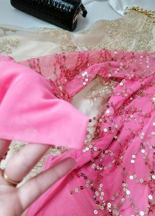 Шикарный прозрачный боди блуза сетка золотистыми пайетками в виде бахромы7 фото