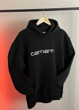 Carhartt худі фліс black white