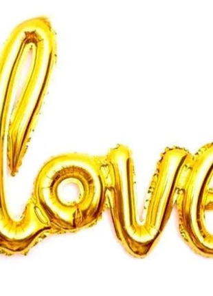 Love літери напис червоні золото
