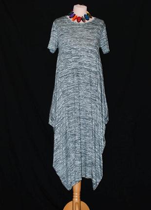 Новое трикотажное платье с широкими бедрами боками мешок мешком мешковатое