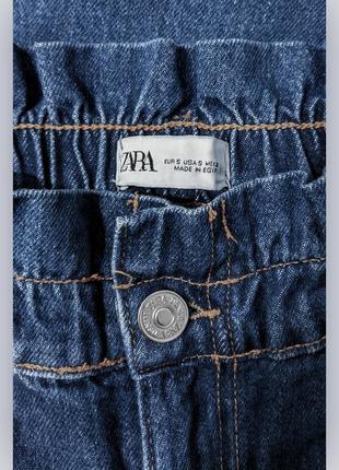 Джинсы прямые с высокой посадкой zara denim jeans4 фото