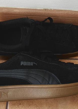 Кеды puma smash v2 черные замшевые2 фото