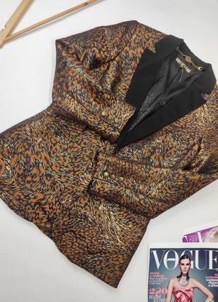 Пиджак женский жакет коричневого цвета в принт от бренда bibo s2 фото
