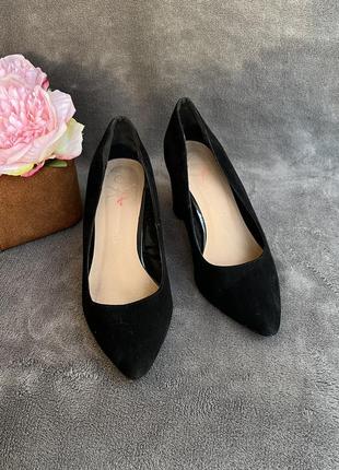 Туфли лодочки дочери эко замша