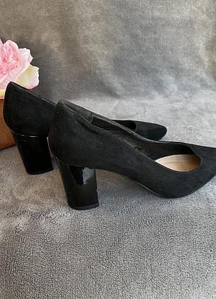 Туфли лодочки дочери эко замша