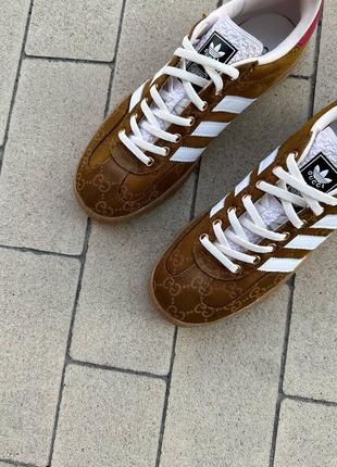 Кроссовки adidas gazelle x gucci caramel5 фото