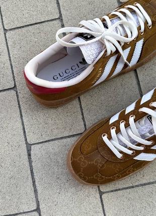 Кроссовки adidas gazelle x gucci caramel3 фото