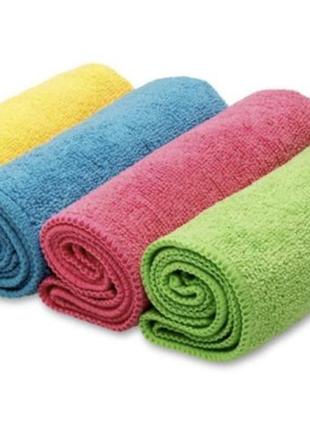 Салфетки, тряпки микрофибра для уборки vileda microfibre colors 30x30 cm, 9шт/уп италия