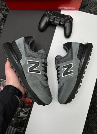 Мужские замшевые темно серые кроссовки с сеткой в стиле new balance classic 🆕 нью баланс