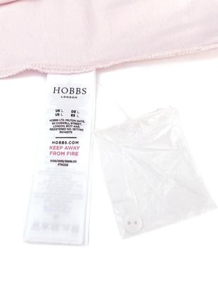 Пудровый лонгслив hobbs с белым воротничком, xl8 фото