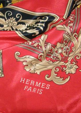 Hermes paris ексклюзив стильний яскравий шарф, хустка шовк як новий